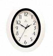 Часы П5-6/7-21 ВЕГА овал белые