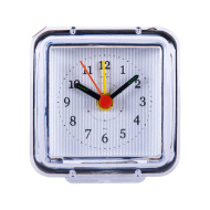 Будильник В1-018W корпус прозрачный "Классика в полоску"