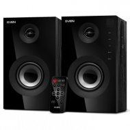 Sven SPS-615 акустическая система 2.0, USB/SD, дисплей, ПДУ, Bluetooth, мощность 2х10 Вт(RMS), чёрн