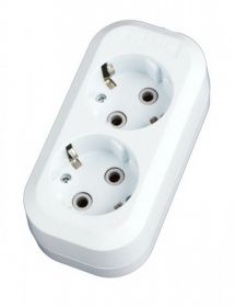 Колодка 2 гнезда 16А/3,5кВт c заземлением (SBE-16-2-00-Z) Smartbuy,
