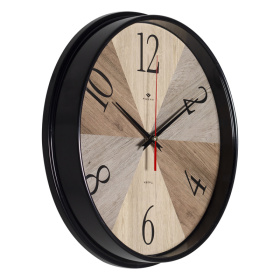 Часы 2940-115 корпус черный "Текстура дерева"