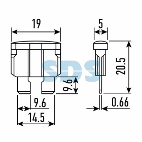 Предохранитель автомобильный "стандарт" 30А REXANT
