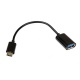 Dialog CU-1201 black - кабель OTG (Host) USB Type-C (M) - USB A (F), v2.0, длина 0.15 м, чёрн