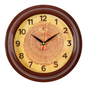 Часы 2121-152 корпус коричневый "Срез дерева"