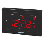 Часы VST771-1 красные цифры+блок