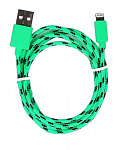 Дата-кабель Smartbuy USB - 8-pin для Apple, нейлон, длина 1,2 м, зеленый (iK-512n green)