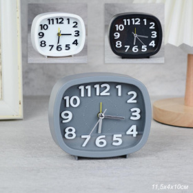 Будильник 11,5x10 см / XD950 объемные цифры, плавный ход / микс