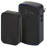 Звонок дверной ЭРА KINETIC C102 беспр LED подсветка от сети чёр 38 мел