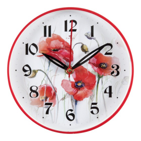 Часы 2019-101 корпус красный "Маки"