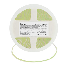 Лента светодиодная 400SMD(2110)/ 7Вт/м 12V 5000*3*1.8мм зеленый, IP20, 5m, LS630 FERON