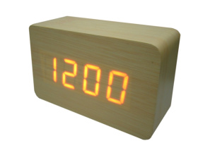 Часы эл. VST863-1 крас.цифры (СВЕТЛО-коричневый)
