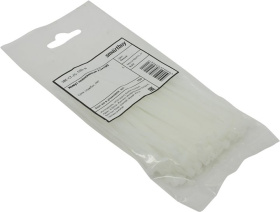 Хомут нейлоновый Smartbuy, 2,5х150, белый (SBE-CT-25-150-w)/100