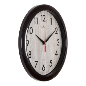 Часы 6026-007 корпус коричневый "Структура дерева"