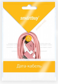 Дата-кабель Smartbuy USB - 30-pin для Apple, цветные, длина 1,2 м, розовый (iK-412c pink)