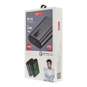Портативное ЗУ BYZ Power Bank W16 10000 mAh, быстр.зарядка PD и QC3.0 18W, зеленый