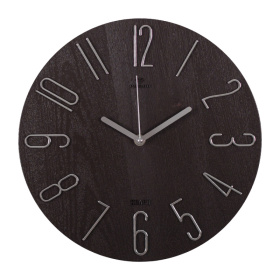 Часы 3010-004 корпус коричневый+серебро "Классика" 