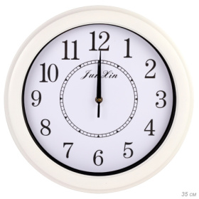 Часы 381-54 диаметр 35см, корпус белый