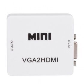 Конвертер MINI переходник VGA2HDMI в коробке, белые