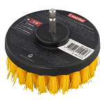 Щетка пластиковая для шуруповерта, d=100 мм, щетина 0,35 мм, длина 25 мм,  ось 1/4