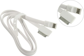 Дата-кабель Smartbuy USB 30-pin для Apple.магнитный дл.1.2м,белый iK-412m white