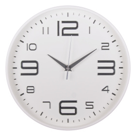 Часы 3015-002 корпус белый+серебро "Классика"