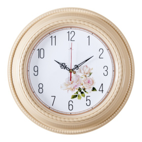 Часы 5232-102 корпус бежевый "Розы" 