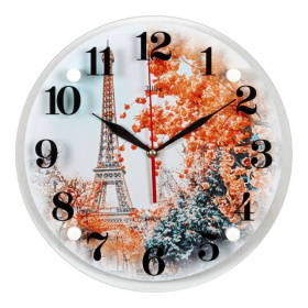 Часы 3030-006 стекло "Вид на Эйфелеву башню" 