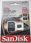 micro SDXC карта памяти SanDisk 128GB Class10 UHS-1 Ultra Android 80MB/s с ад.(SDSQUNS-128G-GN6TA)