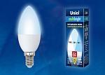 Лампа Uniel LED-C37-6W/NW/E14/FR/MB PLM11WH