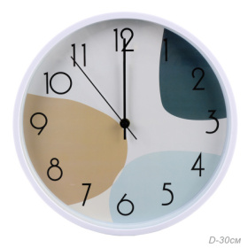 Часы 381-1 диаметр 30см, корпус белый