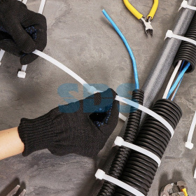 Хомут nylon 7,6 х 500 мм 100 шт белый  REXANT