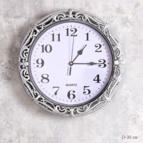 Часы 2035S диаметр 30см, корпус серебро