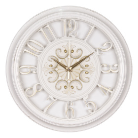 Часы 3526-001 корпус белый+золото "Античность"