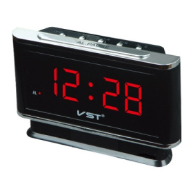 Часы VST721-1 красн.цифры