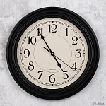 Часы WS-8015A диаметр 30см, корпус черный