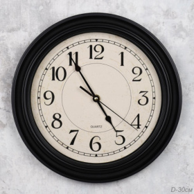 Часы WS-8015A диаметр 30см, корпус черный