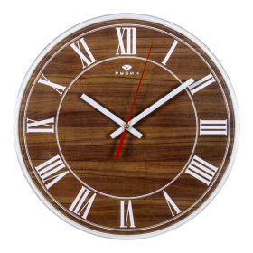 Часы 2524-145 корпус белый "Структура дерева"