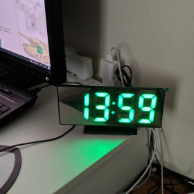 Часы настольные Орбита DS-3618L (будильник, температура, дата) OT-CLT 06