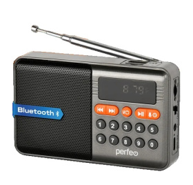 Perfeo радиоприемник ТУРИСТ FM 87.5-108МГц/ MP3/ питание USB или 18650/ сер