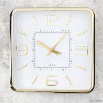 Часы WS-5733A квадратные 30х30 см, корпус золото