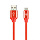 Дата-кабель Smartbuy MicroUSB TWILL с мет. након2 А, 1 м iK-12MTW red