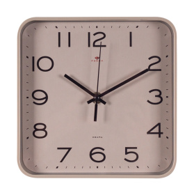 Часы 1918-009 корпус бежевый квадрат "Классика"