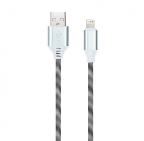 Дата-кабель Smartbuy 8pin кабель в нейлон. оплетке Socks, 1 м., <2А, черно-бел.(iK-512NSbox black)