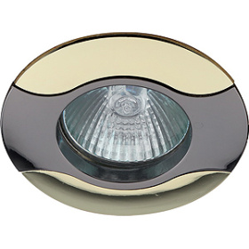 Светильник KL18 GU/G литой "волна" MR16 12V 50W чер метал/зол ЭРА