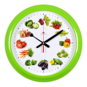 Часы 3024-127 корпус зелёный "Овощи"