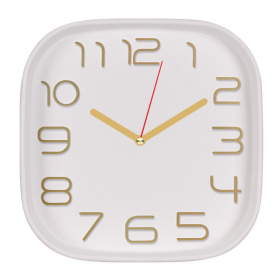 Часы 2500-001 корпус белый+золото квадрат "Классика"