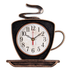 Часы 2523-003 корпус черный с медью "Чашка"
