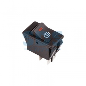 Выключатель клавишный 12V 35А (4с) ON-OFF с красной LED подсветкой (ASW-17D) REXANT 36-4440