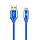 Дата-кабель Smartbuy MicroUSB TWILL с мет. након 2 А, 1 м iK-12MTW blue