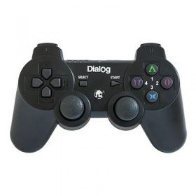 Беспроводной геймпад GP-A17RF Dialog Action - RF 2.4G, вибрация, 12 кнопок, PC USB/PS3, черный